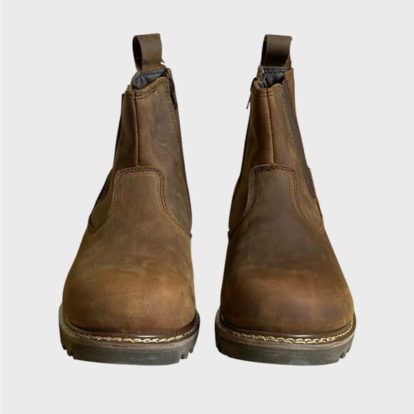 NWB Ad Tec 6" Crazy Horse Soft Toe Chelsea Work Boots Men's 11.5W Leather Rugged - Picture 4 of 16